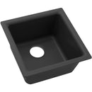 Elkay ELG1616BK0 Elkay Quartz Classic 15-3/4' x 15-3/4' x 7-11/16' Single Bowl Dual Mount Bar Sink, Black