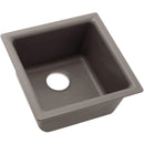 Elkay ELG1616GR0 Elkay Quartz Classic 15-3/4' x 15-3/4' x 7-11/16' Single Bowl Dual Mount Bar Sink, Greige