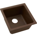 Elkay ELG1616MC0 Elkay Quartz Classic 15-3/4' x 15-3/4' x 7-11/16' Single Bowl Dual Mount Bar Sink, Mocha