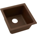 Elkay ELG1616PC0 Elkay Quartz Classic 15-3/4' x 15-3/4' x 7-11/16' Single Bowl Dual Mount Bar Sink, Pecan