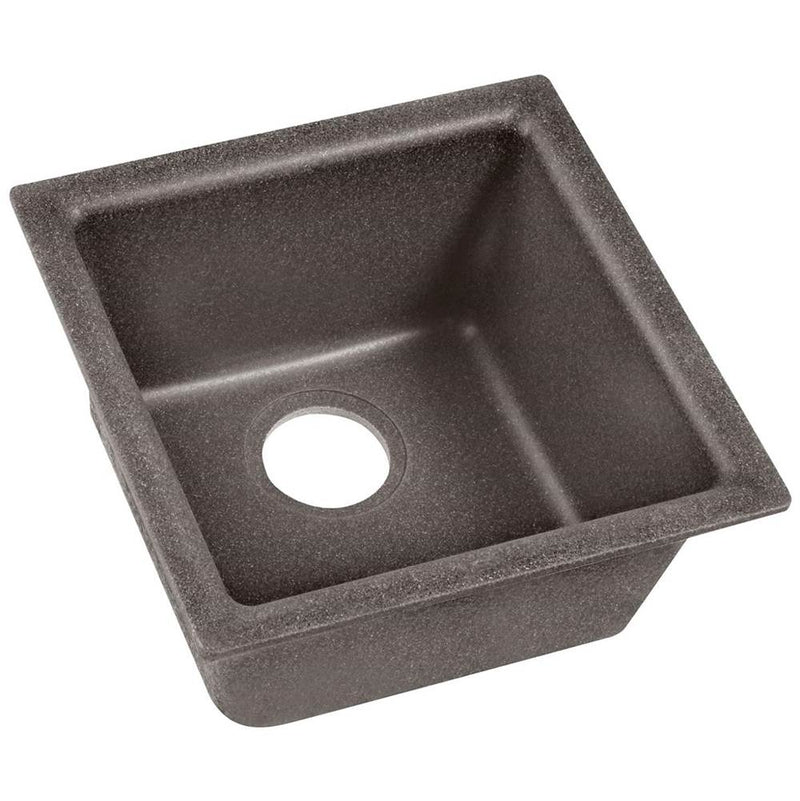 Elkay ELG1616SL0 Elkay Quartz Classic 15-3/4' x 15-3/4' x 7-11/16' Single Bowl Dual Mount Bar Sink, Slate