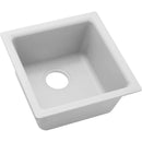 Elkay ELG1616WH0 Elkay Quartz Classic 15-3/4' x 15-3/4' x 7-11/16' Single Bowl Dual Mount Bar Sink, White