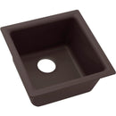 Elkay ELX1616CN0 Elkay Quartz Luxe 15-3/4' x 15-3/4' x 7-11/16' Single Bowl Dual Mount Bar Sink, Chestnut