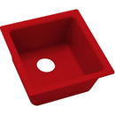 Elkay ELX1616MA0 Elkay Quartz Luxe 15-3/4' x 15-3/4' x 7-11/16' Single Bowl Dual Mount Bar Sink, Maraschino
