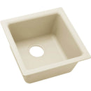 Elkay ELX1616PA0 Elkay Quartz Luxe 15-3/4' x 15-3/4' x 7-11/16' Single Bowl Dual Mount Bar Sink, Parchment