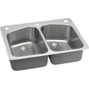 Elkay LKHSR33229PD1 18 Gauge Stainless Steel 33' x 22' x 9' Double Bowl Dual Mount Kitchen Sink Kit