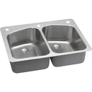 Elkay LKHSR33229PD2L 18 Gauge Stainless Steel 33' x 22' x 9' Double Bowl Dual Mount Kitchen Sink Kit