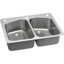 Elkay LKHSR33229PD2R 18 Gauge Stainless Steel 33' x 22' x 9' Double Bowl Dual Mount Kitchen Sink Kit