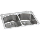 Elkay LKHSR33229PD3 18 Gauge Stainless Steel 33' x 22' x 9' Double Bowl Dual Mount Kitchen Sink Kit