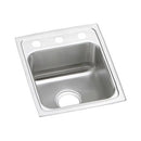 Elkay LRAD1517553 18 Gauge Stainless Steel 15' x 17.5' x 5.5' Single Bowl Top Mount Kitchen Sink