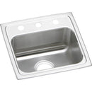 Elkay LRAD1716550 18 Gauge Stainless Steel 17' x 16' x 5.5' Single Bowl Top Mount Kitchen Sink