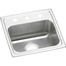Elkay LRAD1716600 18 Gauge Stainless Steel 17' x 16' x 6' Single Bowl Top Mount Kitchen Sink