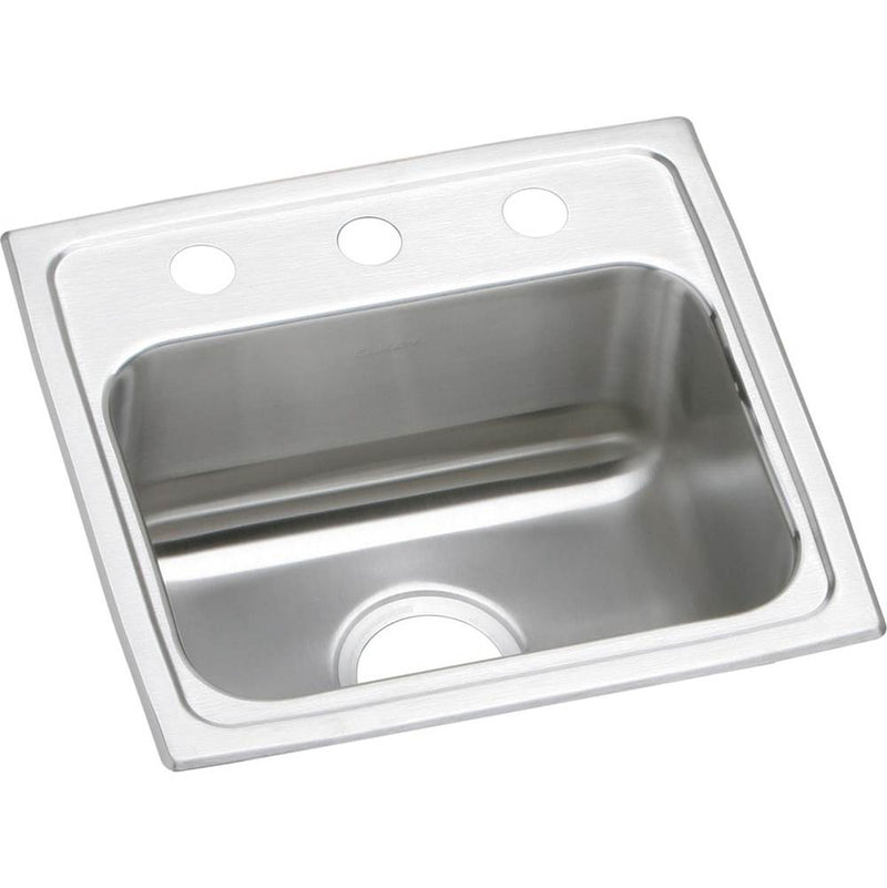 Elkay LRAD1716603 18 Gauge Stainless Steel 17' x 16' x 6' Single Bowl Top Mount Kitchen Sink