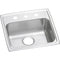 Elkay LRAD1919550 18 Gauge Stainless Steel 19.5' x 19' x 5.5' Single Bowl Top Mount Kitchen Sink