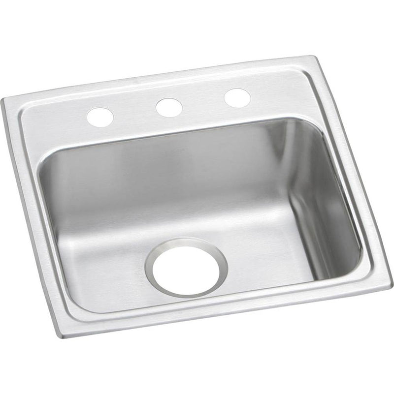 Elkay LRAD1919552 18 Gauge Stainless Steel 19.5' x 19' x 5.5' Single Bowl Top Mount Kitchen Sink