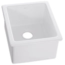 Elkay SWU1517WH Fireclay 15' x 17' x 10-1/8' Single Bowl Undermount Bar Sink