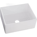 Elkay SWUF2520WH Fireclay 25' x 19' x 10-1/8' Single Bowl Farmhouse Undermount Kitchen Sink