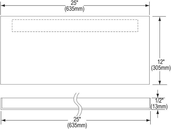 Elkay EFSBP25 25" EFS BACK PANEL