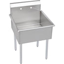 Elkay B1C24X24X Utility Utility Sink, 1-Compartment 12" Deep Bowl, No Drainboards, 27 (L) X 27.5 (W) X 42.75 (H) Over All