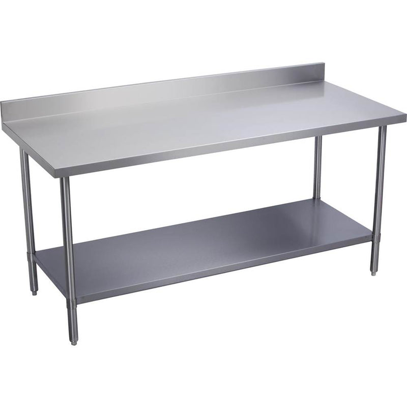 Elkay WT24S108-BSX Standard Work Table, Stainless Steel Under Shelf, 4" Backsplash, 108 (L) X 24 (W) X 36 (H) Over All