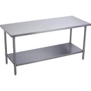 Elkay WT24S120-STSX Standard Work Table, Stainless Steel Under Shelf, No Backsplash, 120 (L) X 24 (W) X 36 (H) Over All