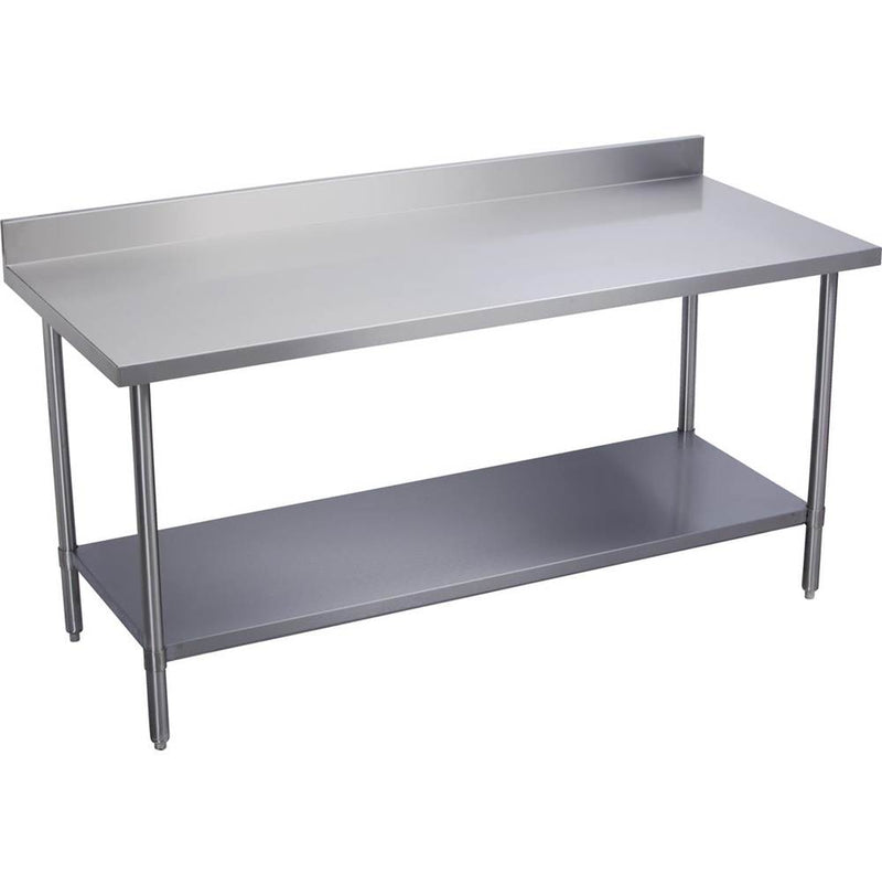 Elkay WT24S96-BSX Standard Work Table, Stainless Steel Under Shelf, 4" Backsplash, 96 (L) X 24 (W) X 36 (H) Over All