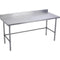 Elkay WT24X108-BSX Standard Work Table, Stainless Steel Cross Brace, 4" Backsplash, 108 (L) X 24 (W) X 36 (H) Over All