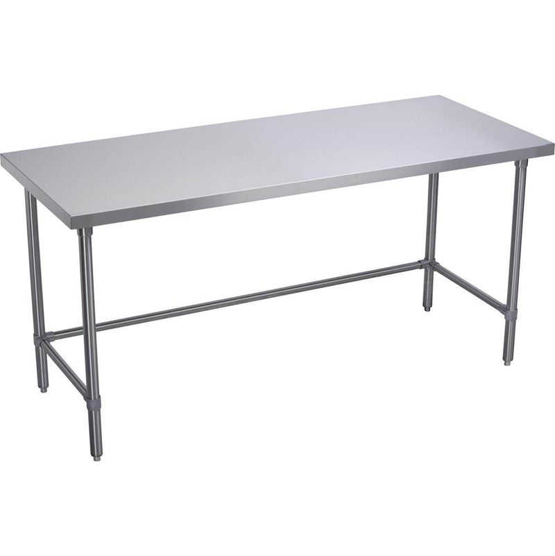 Elkay WT24X96-STSX Standard Work Table, Stainless Steel Cross Brace, No Backsplash, 96 (L) X 24 (W) X 36 (H) Over All