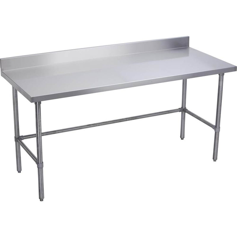 Elkay WT30X48-BSX Standard Work Table, Stainless Steel Cross Brace, 4" Backsplash, 48 (L) X 30 (W) X 36 (H) Over All