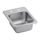Elkay DI10126X Standard Drop-In Sink, 1-Compartment 6" Deep Bowl, No Drainboards, 12 (L) X 17 (W) X 6 (H) Over All