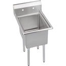 Elkay E1C20X20-0X Economy Scullery Sink, 1-Compartment 12" Deep Bowl, No Drainboards, 25 (L) X 25.75 (W) X 45.75 (H) Over All