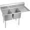 Elkay 14-2C16X20-R-18X Standard Scullery Sink, 2-Compartment  14" Deep Bowl(s), 18" Right Drainboard, 54.5 (L) X 25.75 (W) X 43.75 (H) Over All