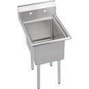 Elkay 1C18X24-0X Standard Scullery Sink, 1-Compartment 12" Deep Bowl, No Drainboards, 23 (L) X 29.75 (W) X 46.75 (H) Over All
