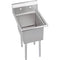 Elkay 1C24X24-0X Standard Scullery Sink, 1-Compartment 12" Deep Bowl, No Drainboards, 29 (L) X 29.75 (W) X 46.75 (H) Over All