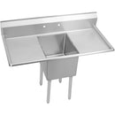 Elkay S1C18X18-2-18X Super Economy Scullery Sink, 1-Compartment 14" Deep Bowl, 18" Left & Right Drainboards, 54 (L) X 23.75 (W) X 45.75 (H) Over All