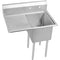 Elkay S1C18X18-L-18X Super Economy Scullery Sink, 1-Compartment 14" Deep Bowl, 18" Left Drainboard, 38.5 (L) X 23.75 (W) X 45.75 (H) Over All