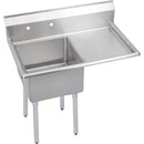 Elkay SE1C18X18-R-18X Super Economy Scullery Sink, 1-Compartment 11" Deep Bowl, 18" Right Drainboard, 44 (L) X 54 (W) X 46 (H) Over All