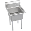 Elkay SE1C24X24-0X Super Economy Scullery Sink, 1-Compartment 11" Deep Bowl, No Drainboards, 49 (L) X 29 (W) X 46 (H) Over All
