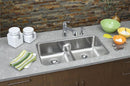 Elkay ELUHAQD3218 18 Gauge Stainless Steel 32.0625' x 18.5' x 8' Double Bowl Undermount Kitchen Sink