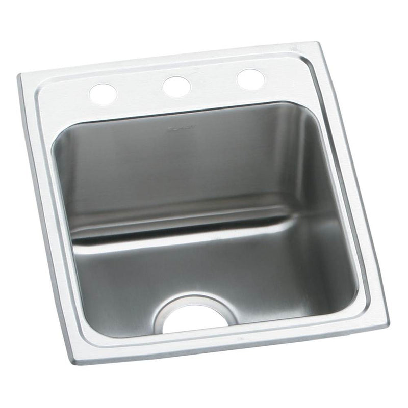 Elkay LRAD1522553 18 Gauge Stainless Steel 15' x 22' x 5.5' Single Bowl Top Mount Kitchen Sink