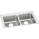 Elkay LRAD2922653 18 Gauge Stainless Steel 29' x 22' x 6.5' Double Bowl Top Mount Kitchen Sink