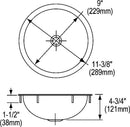 Elkay RLR9 18 Gauge Stainless Steel 11.375' x 11.375' x 4.75' Single Bowl Top Mount Bathroom Sink