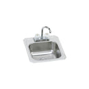 Elkay BCRA150C 20 Gauge Stainless Steel 15' x 15' x 6.125' Single Bowl Top Mount Bar/Prep Sink Kit