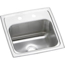 Elkay BPSR151 20 Gauge Stainless Steel 15' x 15' x 6.125' Single Bowl Top Mount Bar/Prep Sink