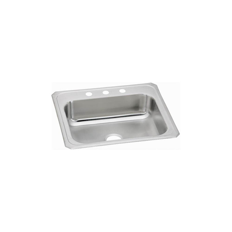Elkay CR25214 20 Gauge Stainless Steel 25' x 21.25' x 6.875' Single Bowl Top Mount Kitchen Sink