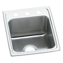 Elkay DLR1517102 18 Gauge Stainless Steel 15' x 17.5' x 10' Single Bowl Top Mount Kitchen Sink