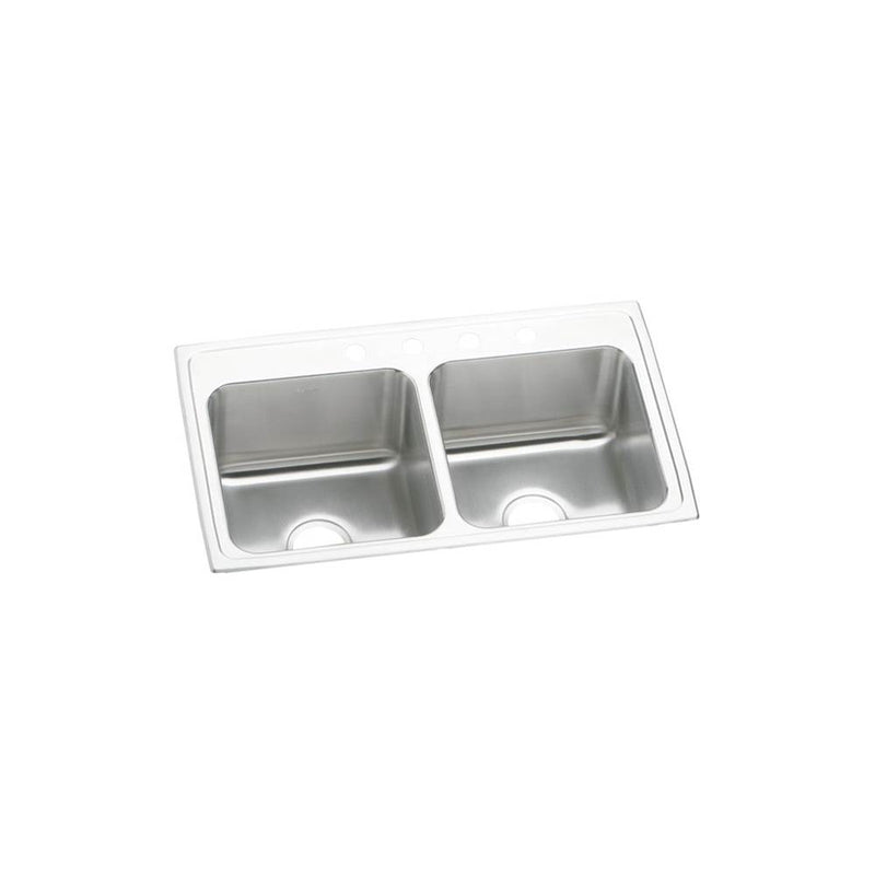 Elkay DLR3319103 18 Gauge Stainless Steel 33' x 19.5' x 10.125' Double Bowl Top Mount Kitchen Sink