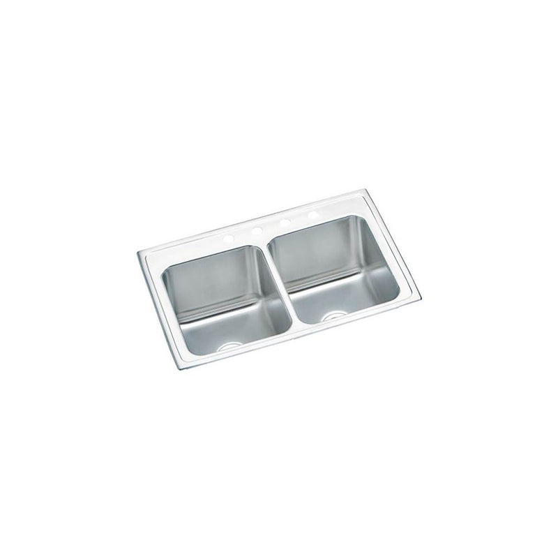 Elkay DLR3322100 18 Gauge Stainless Steel 33' x 22' x 10.125' Double Bowl Top Mount Kitchen Sink