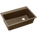 Elkay ELG13322MC0 Elkay Quartz Classic 33' x 22' x 9-1/2' Single Bowl Top Mount Sink, Mocha
