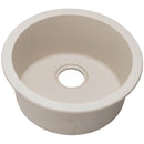 Elkay ELG16FBBQ0 Elkay Quartz Classic 18-1/8' x 18-1/8' x 7-1/2' Single Bowl Dual Mount Bar Sink, Bisque